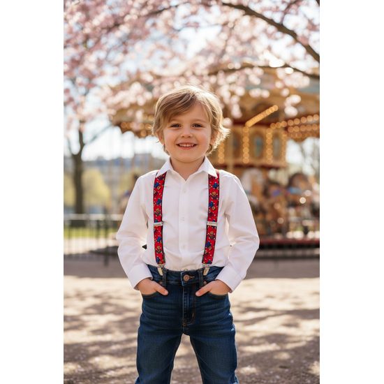 Bretele pentru copii cu un ursuleț de pluș