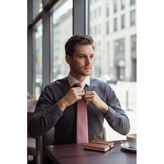 Moderná pudrová kravata