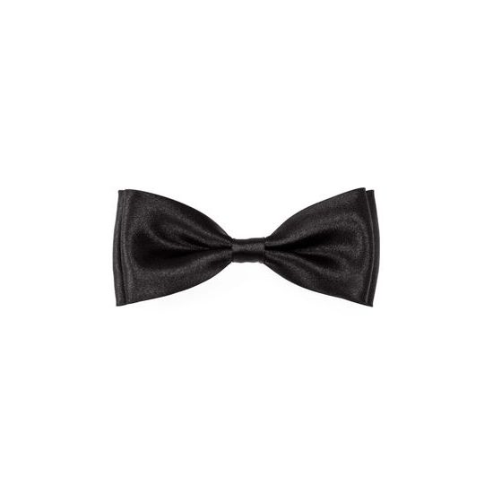 Elegancka gładka czarna muszka