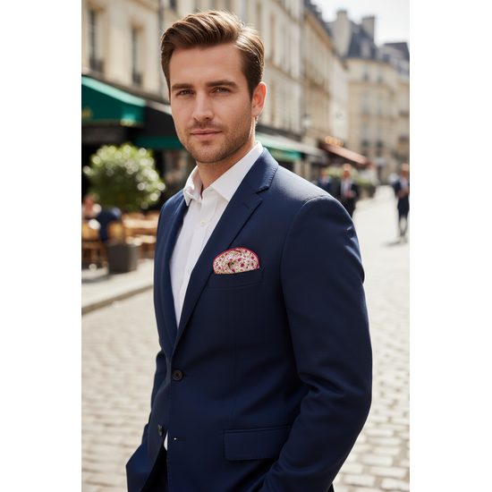 Vreckovka do saka s kvetinovým vzorom