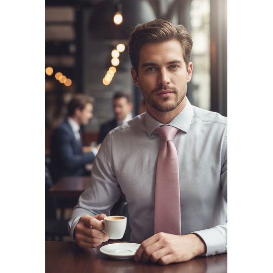 Klassische Krawatte in Rosaton