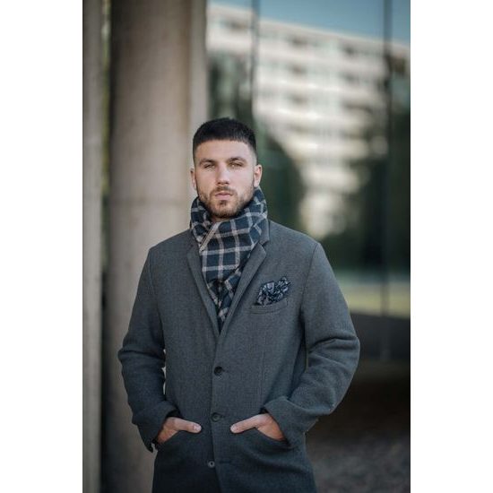 Kockovaný pánsky šál