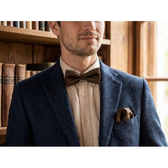 Csokoládébarna csokornyakkendő