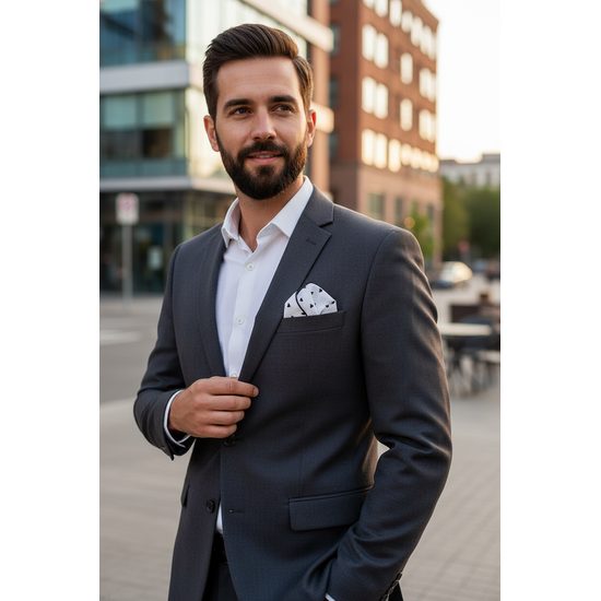 Batistă bărbați alb cu model inimă