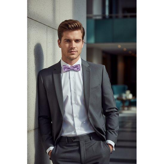 Лъскава мъжка лилава папийонка