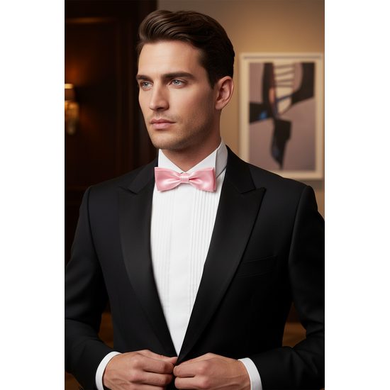 Fénylő rózsaszín, kettős csokornyakkendő