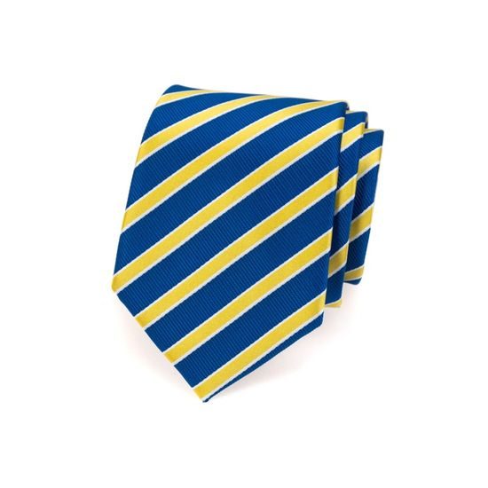 Blaue Krawatte mit gelben Streifen
