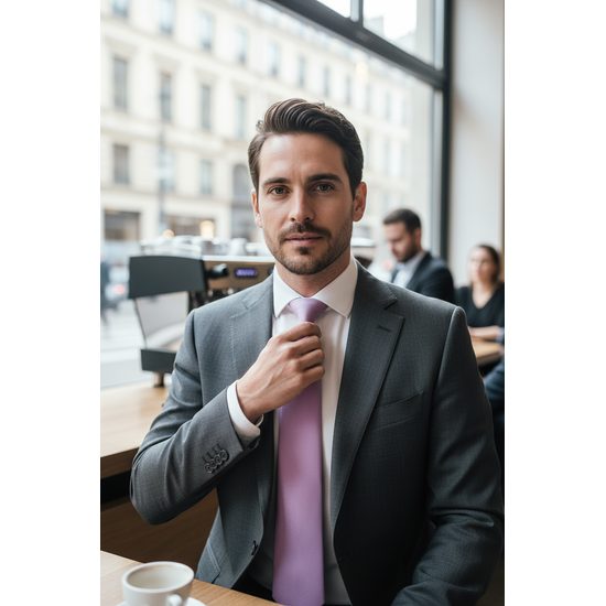 Matná kravata vo farbe lila