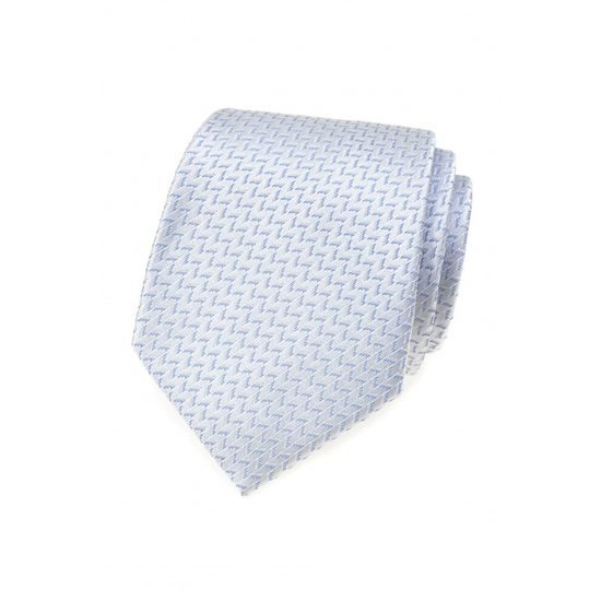 Weiße Krawatte mit blauem Muster