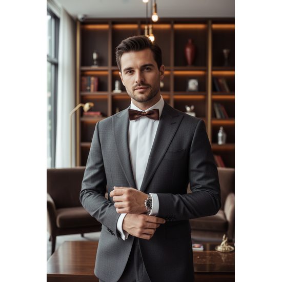 Klassische braune Herren Fliege