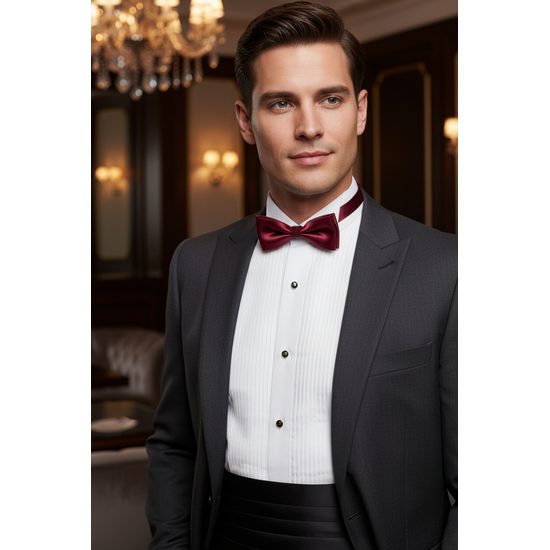 Bordó férfi csokornyakkendő