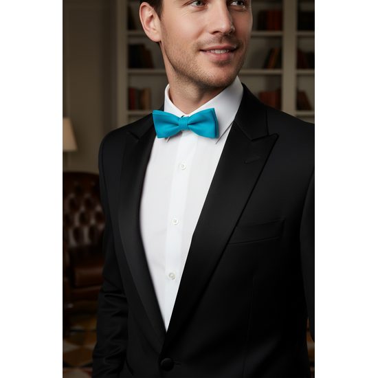 Türkiz matt férfi csokornyakkendő