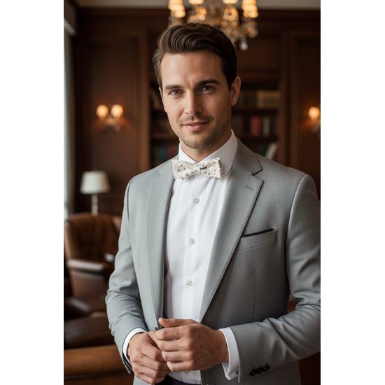 Muszka łosoś-beżowa bawełna