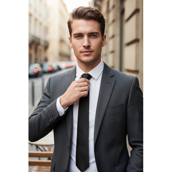 Черна, матова вратовръзка Avantgard