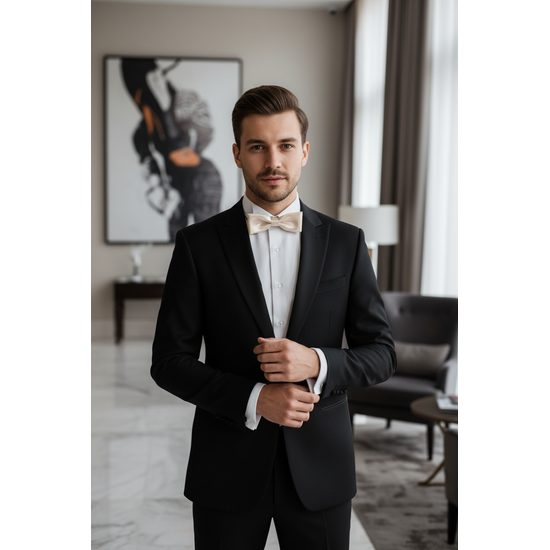 Klassische Herren Fliege Ivory