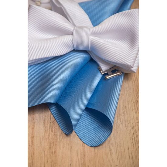 Világoskék díszzsebkendő