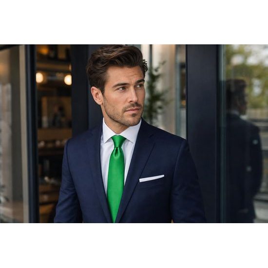 Grasgrüne elegante Krawatte