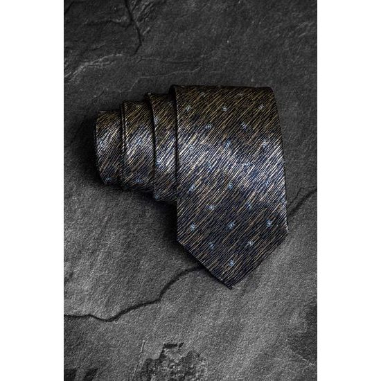 Kék-sárga brindle nyakkendő