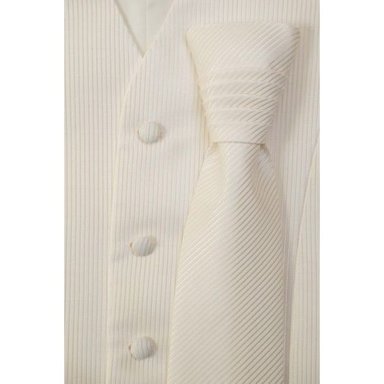 Hochzeitsweste Creme mit Streifen