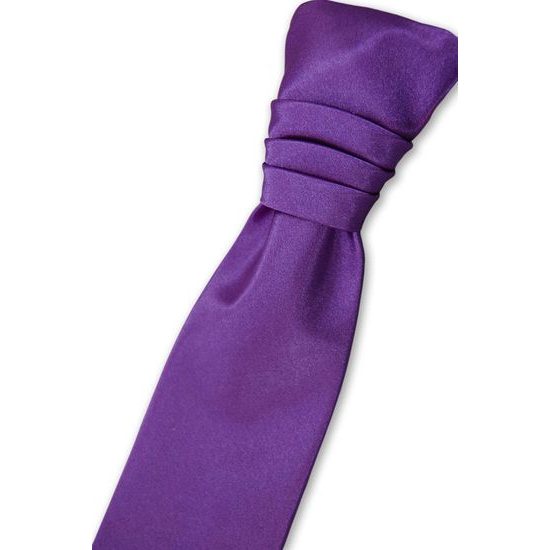 Fialová francouzská kravata chlapecká + kapesníček