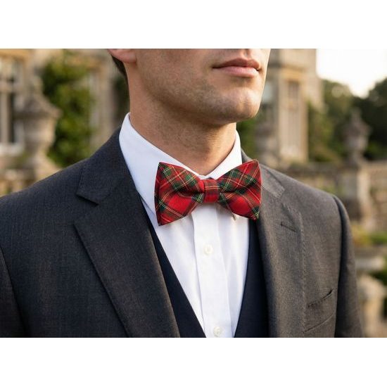 Herrenfliege Royal Tartan Red aus Baumwolle