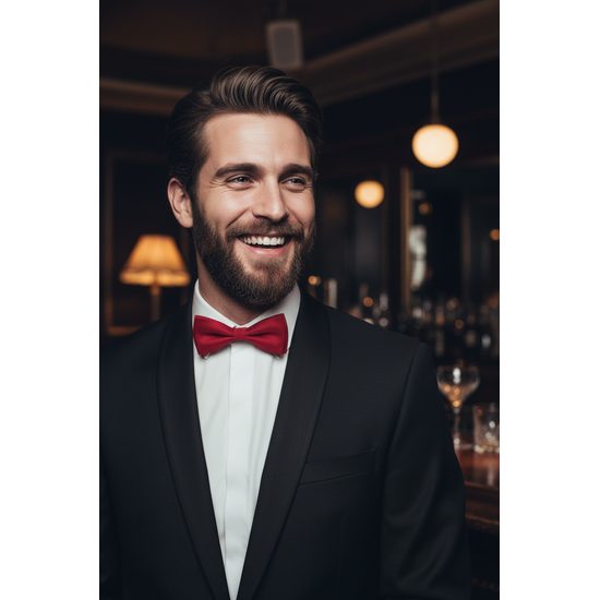 Muszka w czerwonym matowym kolorze