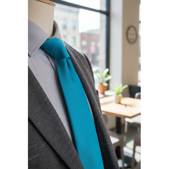 Matt türkisfarbene Krawatte