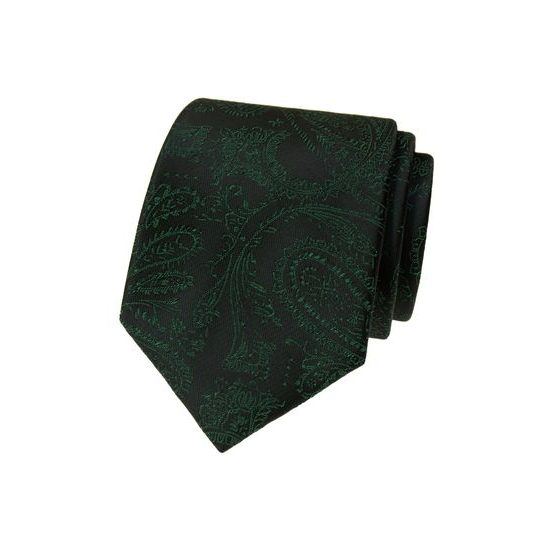 Sötétzöld paisley nyakkendő