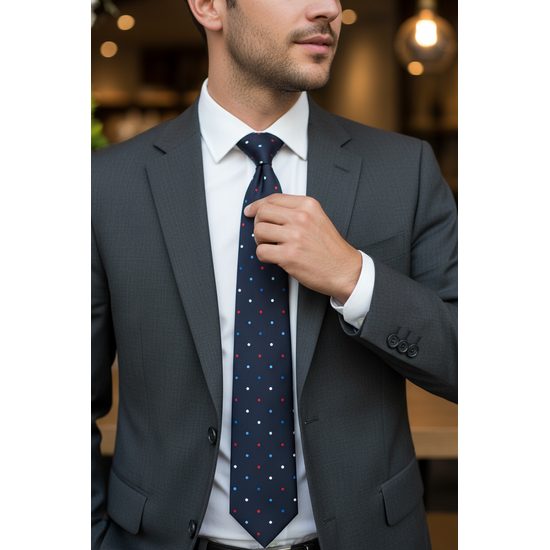 Вратовръзка с цветни полка точки