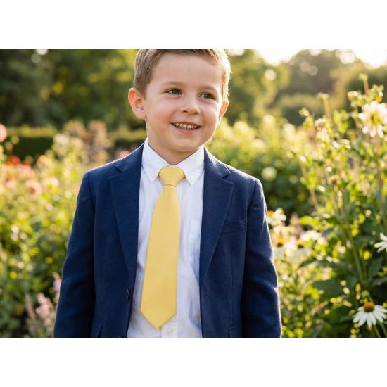 Żółty krawat chłopięcy