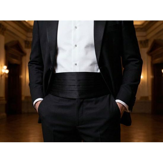 Kummerbund in schwarz