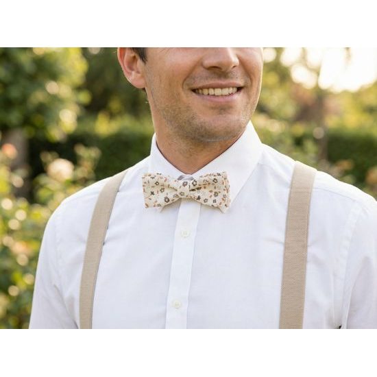 Pamut férfi csokornyakkendő virágmintával