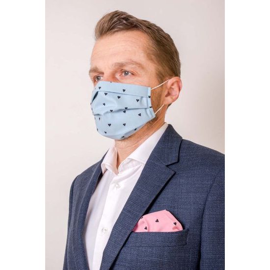 Batista de bumbac roz cu inimioare