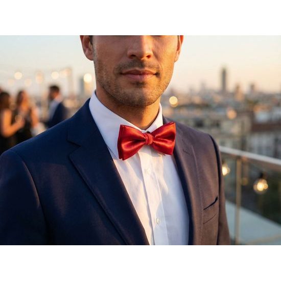 Papion strălucitor în roșu