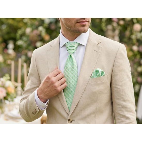 Hellgrüner Plastron im Frühlingsstil