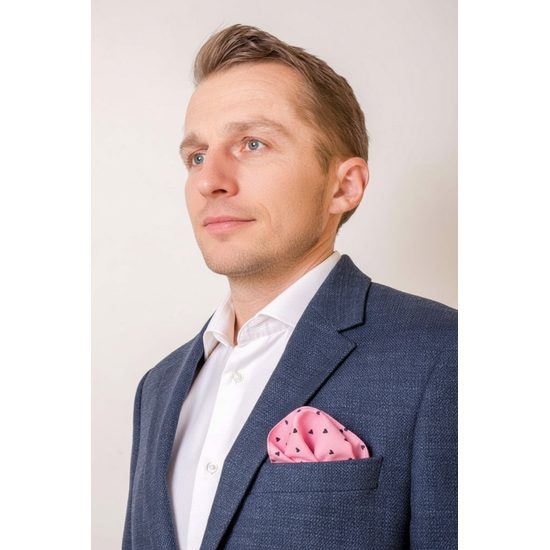 Batista de bumbac roz cu inimioare