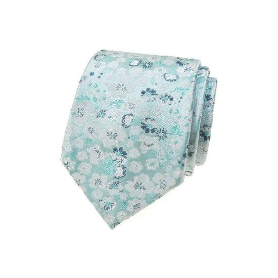 Cravată cu model floral albastru