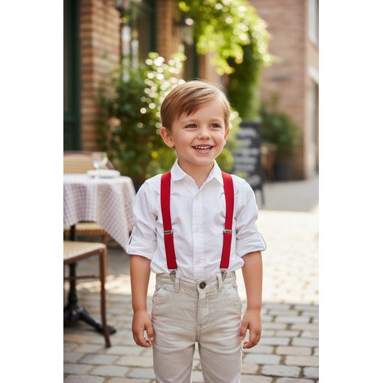 Червени тиранти за момче