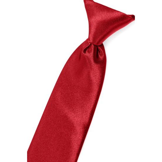 Červená chlapecká kravata na gumičku