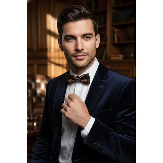 Papion clasic neted maro ciocolata