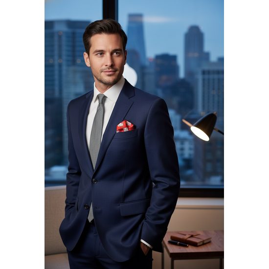 Bawełniana poszetka czerwona „origami”