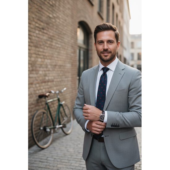 Ciemnoniebieski krawat dla kolarzy