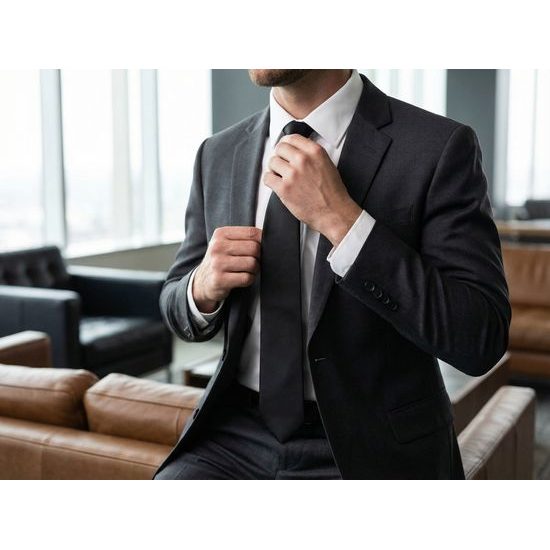 Matná pánska kravata čierna