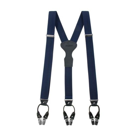 Hosenträger Y-Form 3-Clip-Halterung, Dunkelblau