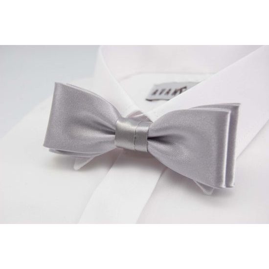 Elegancka srebrna muszka męska