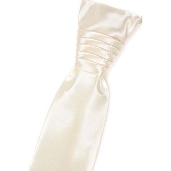 Feine glatte Hochzeitskrawatte cremig