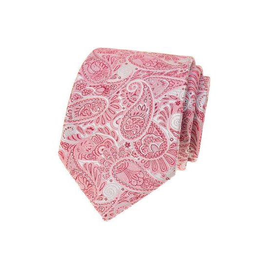 Rózsaszín nyakkendő díszes mintával