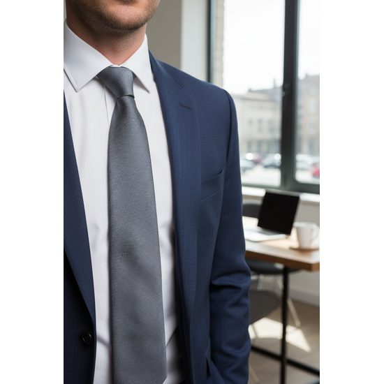 Graphitgraue Herrenkrawatte