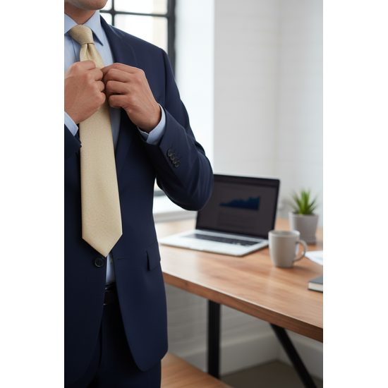 Kravata s jemným zlatým nádychom