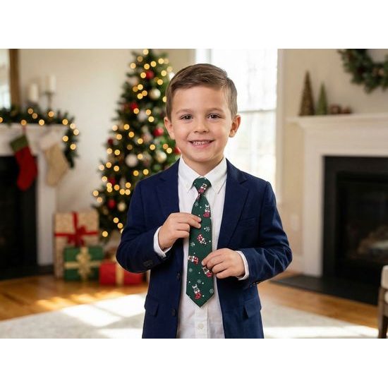 Karácsonyi fiú nyakkendő téli mintával